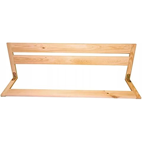 Universal Use Toddler Bed Guard 50'' (127 cm) Long - Solid Wood Bed Rail For Toddlers - Double Side Bed Barrier For Children - Secure Under Mattress Bed Guard for Toddler Bed Cover