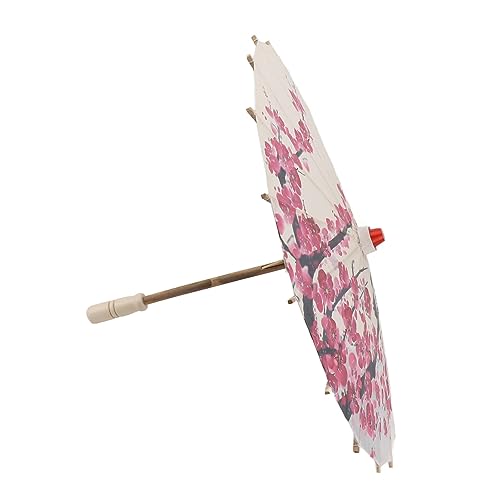 flexman Handmade Oiled Paper Umbrella, 22Inch Chinese Classical Painting Paper Umbrella with Wood Handle for Weddings, Photography, Parties and Performances