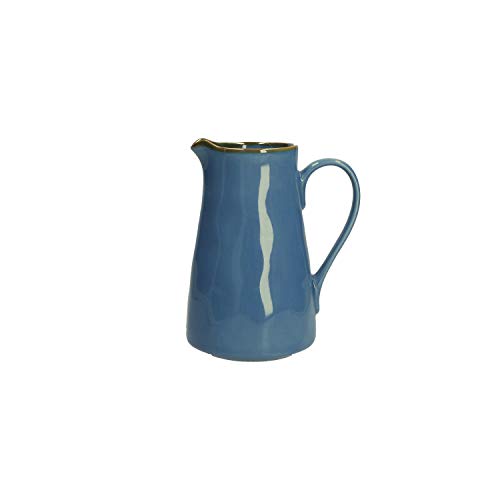 Rose & Tulipes – Pichet bleu 600 cc – Décoration de maison, cuisine – Ligne de concert de couleurs – Planche à découper de cuisine – Stoneware –...