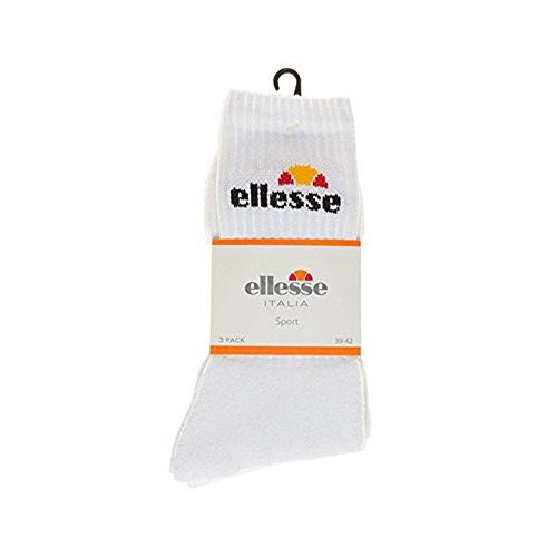 Ellesse 3 Pack Crew Uomo Calzino Bianco