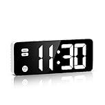 ORIA Digital Alarm Clock, 5.8 Inches LED Bedside Clock for Kids Bedrooms with 4 Dimmable Brightness, 3 Adjustable Volume, Snooze (1.5m USB Cable Included)