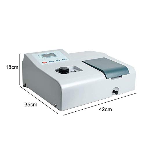 DONNGYZ Visible Spectrophotometer LDC Digital 721 Wavelength Range 350-1020nm Spectral Bandwidth 6nm Instruction Power Cord Glass Cuvette Wave Range Portable Digital Display Lab Analytical Equipment