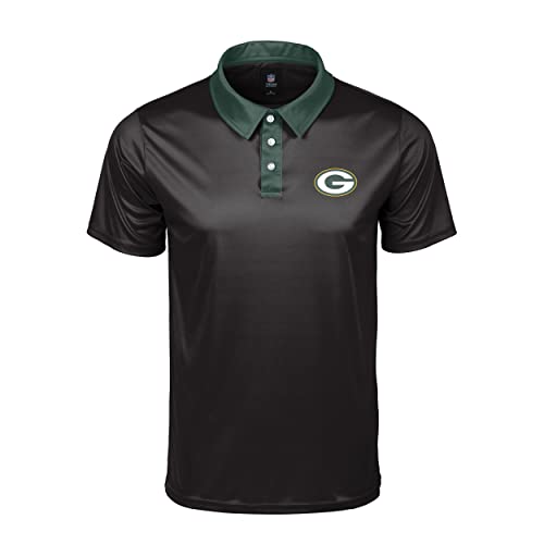FOCO Green Bay Packers NFL Mens Nightcap Polyester Polo - L