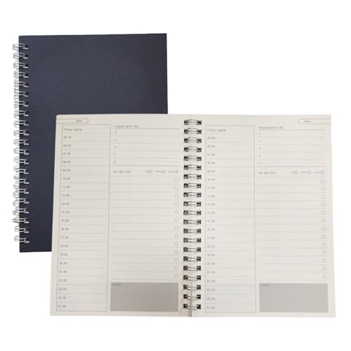 Rotoha ToDoリストやることリスト タスク管理 予定 管理ノート B6サイズ 2冊セット (黒)