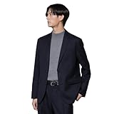[ナノ・ユニバース] N JACKET PREMIUM」 RENU (R) ウール混 洗える サキソニー ジャケット (セットアップ可) メンズ L 121 D.ネイビー 668-5217205