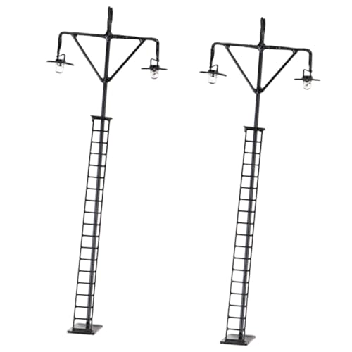 SUPVOX 2pezzi Luce Modello Ferroviario Decorazione Tavolo Sabbia Miniatura Lampada Costruzione Miniatura Casa Accessorio Paesaggio Ornamento Paesaggio