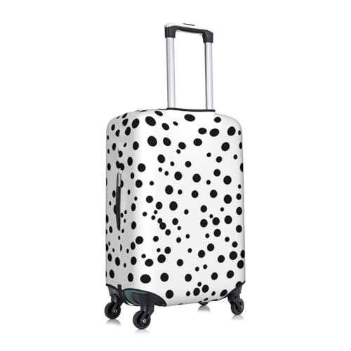 Travel Luggage Cover for Suitcase Tsa Approved, Washable Elastic Suitcase Protector, Black And White Polka Dot Suitcase Cover Anti-scratch Baggage Cover Fits 22-24 Inch Luggage Sleeve Medium3