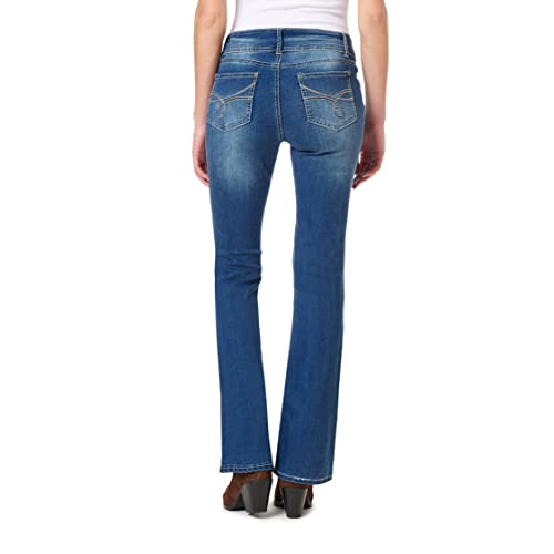 Image of WallFlower Luscious Curvy Bootcut Jeans for Women, Mid-Rise Insta Stretch Denim, Size-Inclusive Juniors Jeans