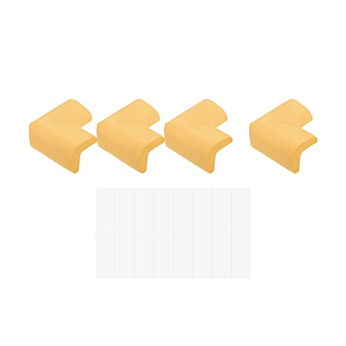 Image of uxcell Corner Guards Edge Protectors, 4Pack Foam Safety Bumper Thicken, 55mm /2.16 inch(L) for Furniture Corner Table Edge Guard, Wood Color