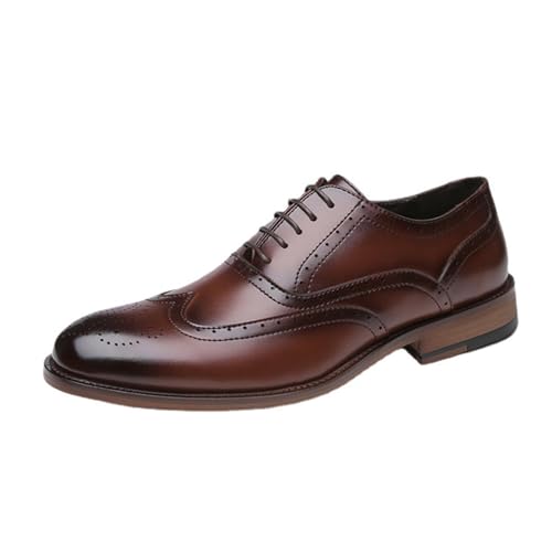 YZABEL Men's Dress Shoes Oxfords Slip on Shoes Casual Business Oxford Leather Shoes Casual Work Office Comfortable Business Shoes