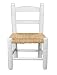 Cesteria Aparici Silla Acabado Blanco Lacado. Asiento de 30x30 cm y 24cm...