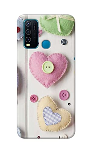 Image of PRINTFIDAA Heart Shape Hard Back Cover for Vivo Y30 / Vivo Y50 Back Cover -(P6) KAT1010