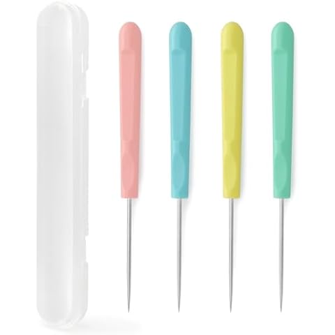 4Pcs Sugar Stir Needle Scriber Needle Cookie Decorating Supplies Tool 5.2 Inches Cover