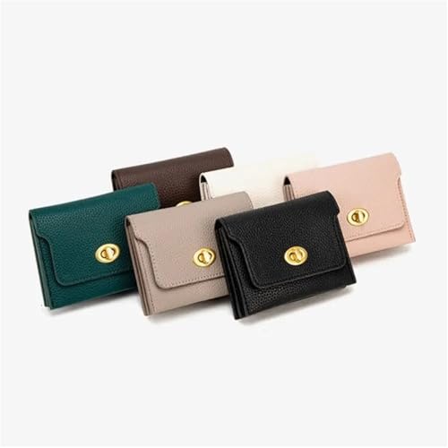 Women's Wallets PU Leather Short Wallets Portable Solid Color Money Bag Card Holder for Women Girls Coin Purse(Pink)2