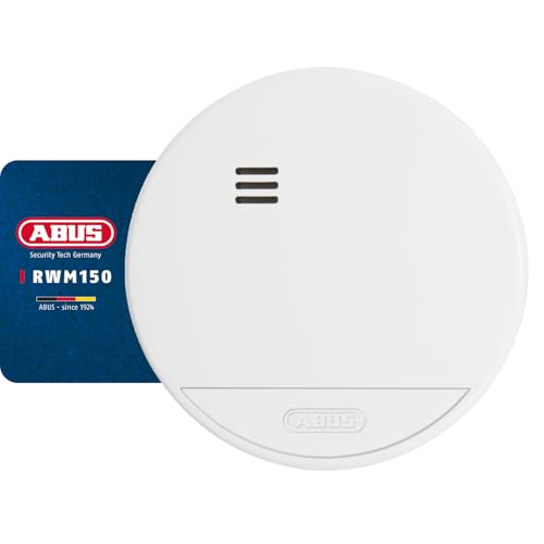 ABUS Smoke detector RWM150 for home - long-life 10-year battery - VdS tested according to DIN EN 14604 - 85 dB loud alarm - white