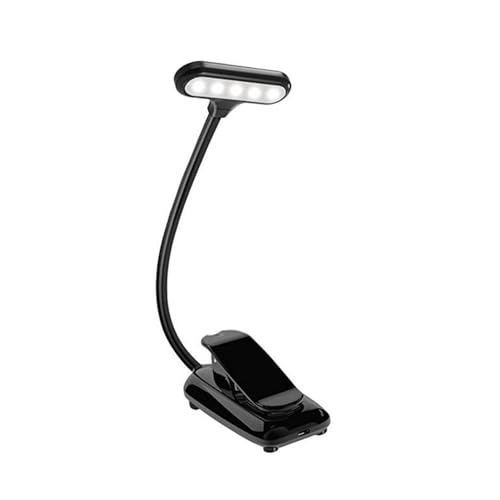 3 Adjustable Brightness Levels LED Music Stand Light with Clamp Eye Caring Rechargeable Portable Lamp for Piano Sheet Music Guitar Book Reading 360 Angle Adjustable