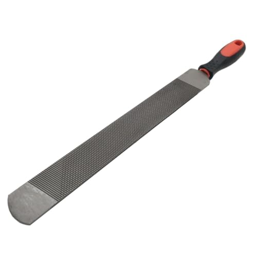 Getdoublerich Lima de herradura, herramienta de modelado de 14 pulgadas con mango antideslizante para el cuidado del caballo, corte de herradura, grado profesional