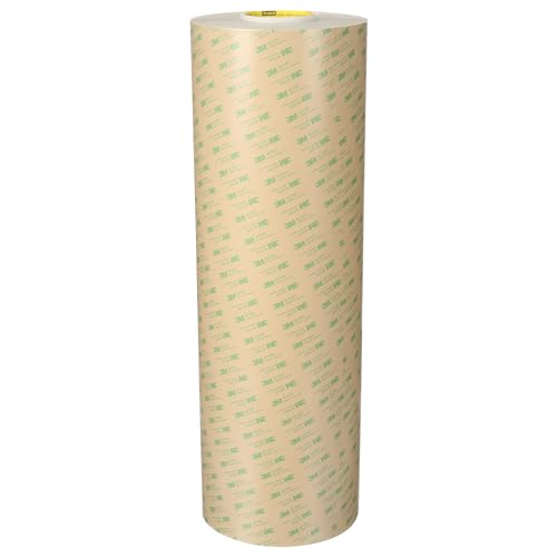 Image of 3M Adhesive Transfer Tape 467MP, Clear, 24 in x 60 yd, 2 mil, 1 roll per case, Exceptional Shear Strength for Metals and HSE Plastics