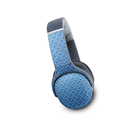 Image of MightySkins Carbon Fiber Skin Compatible with Skullcandy Crusher Evo Wireless - Blue Gridiron | Protective, Durable Textured Carbon Fiber Finish | Easy to Apply | Made in The USA