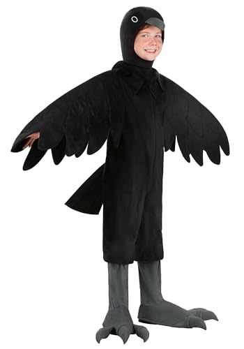 Fun Costumes Kids Exclusive Clever Crow Costume Jumpsuit & Headpiece X-Large Black