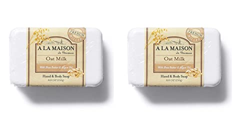 A La Maison de Provence Oat Milk Hand and Body Soap With Shea Butter, Cocunut (Pack of 2)