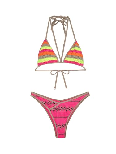 Bikini multicolor FK24-0640 fini les maillots qui se détendent après la baignade
