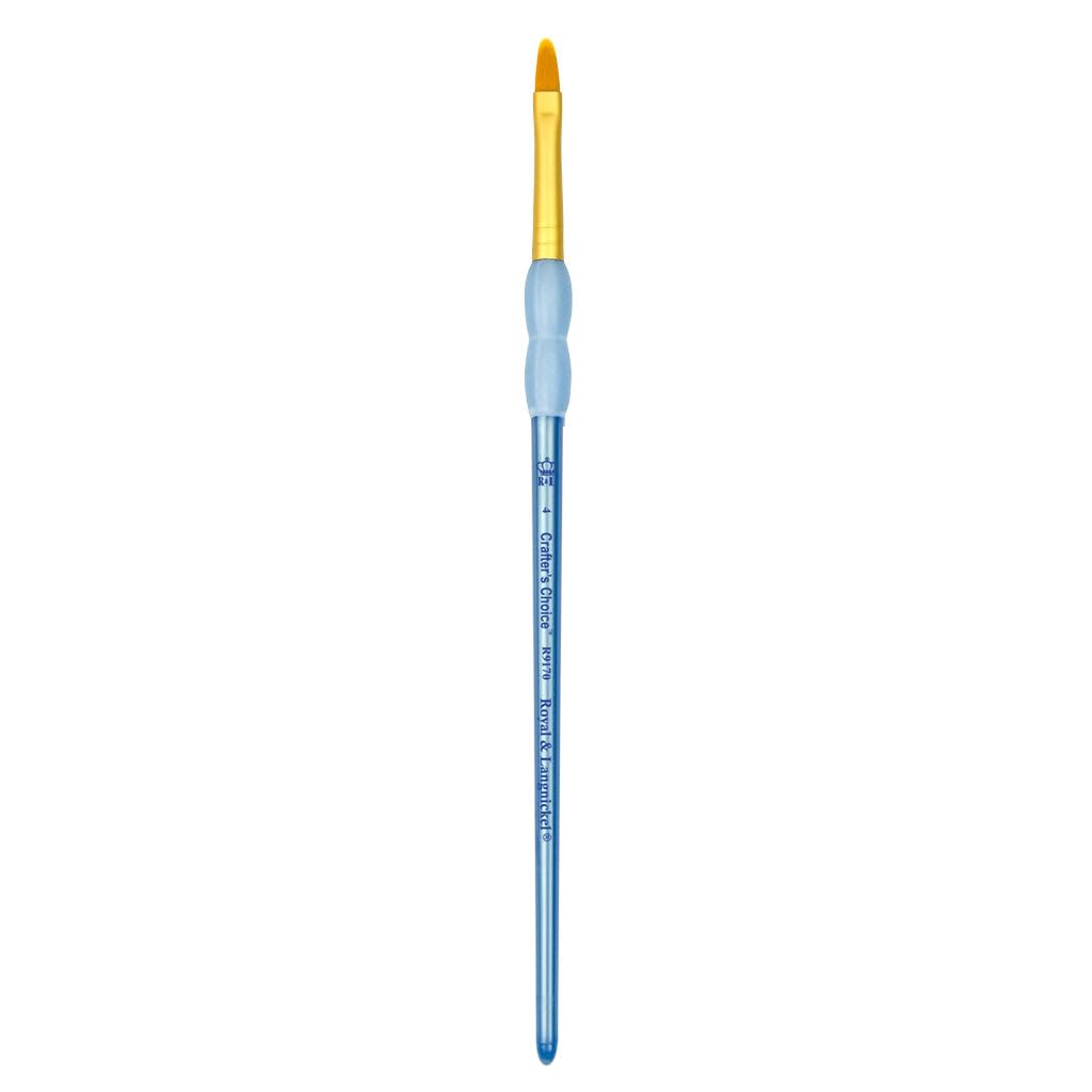 Royal Brush Crafter's Choice - Pincel de Taklon (tamaño 6), Color Dorado