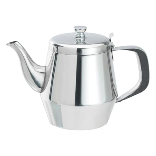 Soro Essentials- 28 oz Stainless Steel Gooseneck Teapot with Vented Lid Mirror Finish - Beverage Carafe Dispenser Tea Pot Coffee Server Coffee Carafe Table Serving Pot for Home Kitchen Restaurants