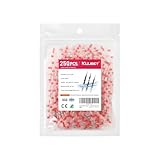 Kuject 250PCS Solder Seal Wire Connectors AWG 22-18, Red Solder Seal Heat Shrink Butt Connectors Terminals Sleeve Waterproof Wire Splice Connector for Marine Automotive Boat Wire Joint