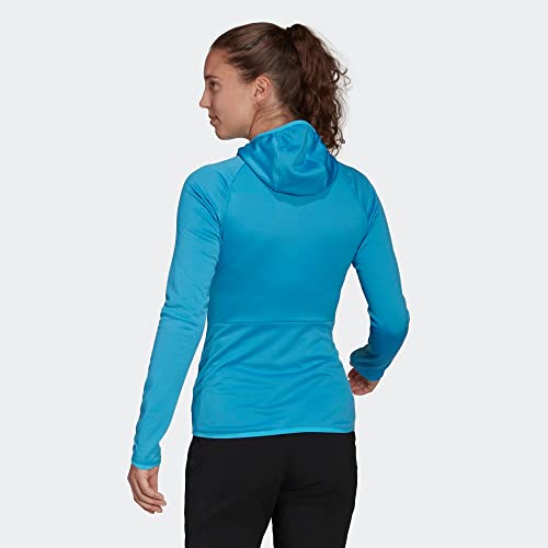 Image of adidas womens Terrex Tech Fleece Light Hooded Hiking Jacket
