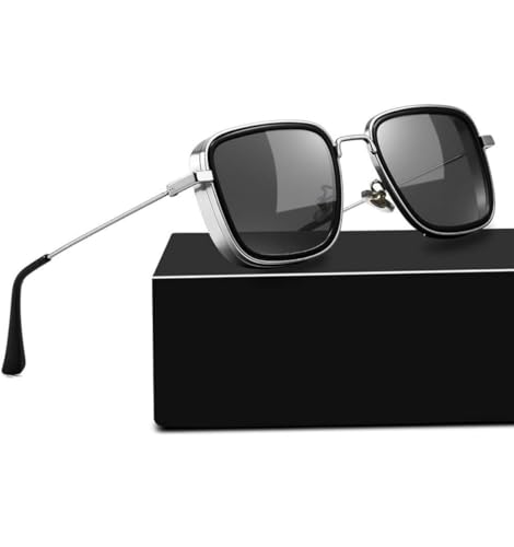 Image of Square Sunglasses for Men & Women | Stylish Full Frame UV Protection Eyewear | Trendy Fashion Sunglasses for Driving Travel Outdoor Use