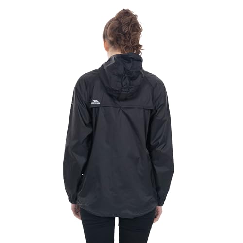 Trespass Adults Waterproof Jacket Qikpac - Waterproof, Breathable, Windproof, Taped Seams, 2 Zip Pockets, Full Body Length Front Zip, Adjustable Hood, Storm Flap, Ventilated Back, Packs Away