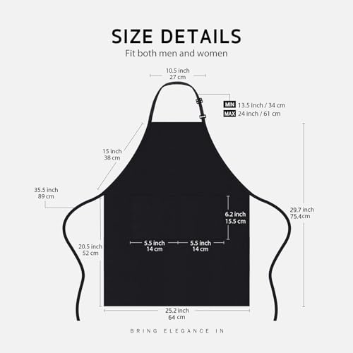 1-12 Pack Adjustable Bib Apron with 2 Pockets Cooking Kitchen/Canvas Tool Aprons for Women Men Chef 0204