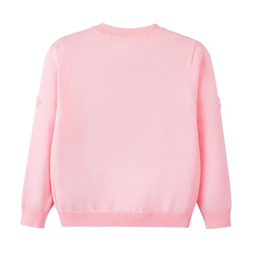 Danny D Toddler Girls Crewneck Cardigan Sweater Kids Long Sleeve Button Knit Tops Outwear Bolero Shrug Cropped Tops3