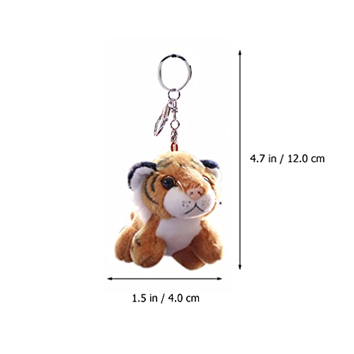 Amosfun 2 Stück Plüsch-Tiger-Form, Schlüsselanhänger, Puppe, Stofftier-Schlüsselanhänger, Anhänger für Tasche, Rucksack… – Bild 3