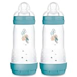 MAM Anti-Colic Baby Bottles 320 ml, Pack of 2 Unisex, Teat Size 2 (4 Months+)