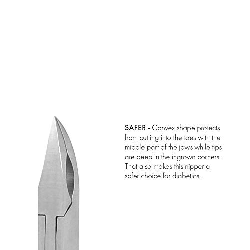 Ingrown Toenail Nippers In Leather Case – Professional Pedicure Tools – Podiatry Corner Cutters, Ethically Made In Solingen Germany With Finox Surgical Stainless Steel, By Germanikure – P184 #TOP5