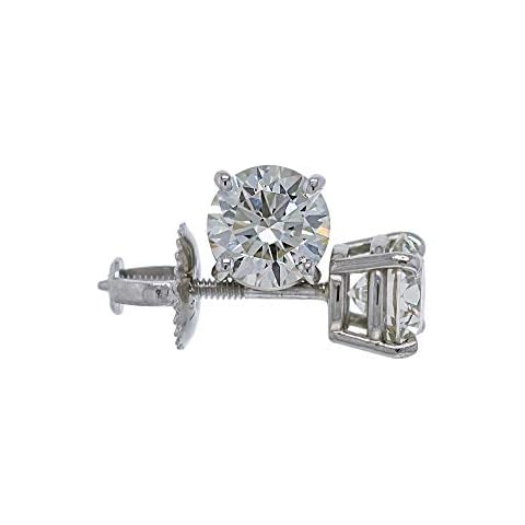 IGI Certified 1.5 Carat Lab-Created Diamond Stud Earrings 14kt White Gold (H-J Color VS2-SI1 Clarity) Cover