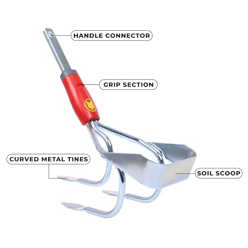 Image of Wolf-Garten 71AAA004650 Tine Cultivator /Weeder, Working Width 10 cm, Ideal for Loosening & Ventilating Medium-Heavy Soils - IEM