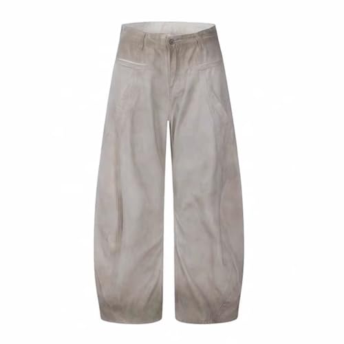 Baggy Jeans for Men Casual Y2k Vintage High Waisted Wide Leg Loose Fit Skater Jeans Hip Hop Streetwear