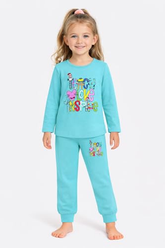 Image of TS LAVI TAVI Cotton Clothing Set for Girls Dress Full Sleeve T-shirt Top and Pyjama (Pack of 3)