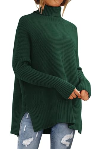 LILLUSORY Womens Turtleneck Oversized Tunic Early Fall Fashion Must Have