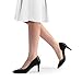 DREAM PAIRS Women's Dress High Heels Pumps Closed Pointed Toe Stiletto D'Orsay Shoes for Wedding Party,Size 7.5,Black-PU,SDPU2416W