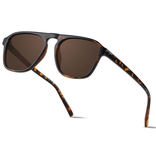 ANDWOOD Square Aviator Sunglasses Polarized Mens Womens UV Protection Sun glasses