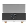 110V 36A Tankless Electric Water Heater, w/Remote Control 4000W Wall Mount Water Heaters, On Demand Instant Hot Water Heater, Under Sink Plug in Water Heaters (Silver, No plug, Bottom Water Inlet)