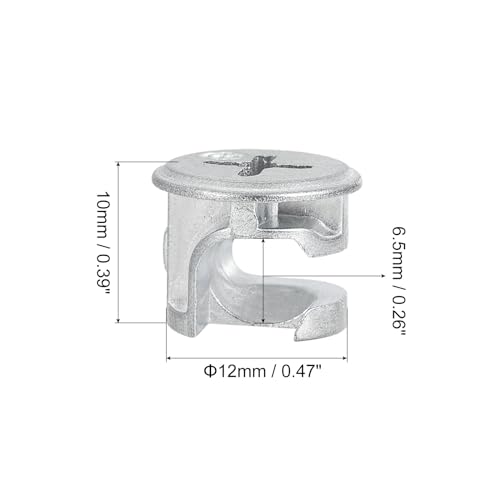 sourcing map 8 Stück Nocken Verschlussmutter für Möbel 12x10mm Gelenkverbinder Verriegelung Mutter Möbel Verbindung Nockenverschraubung