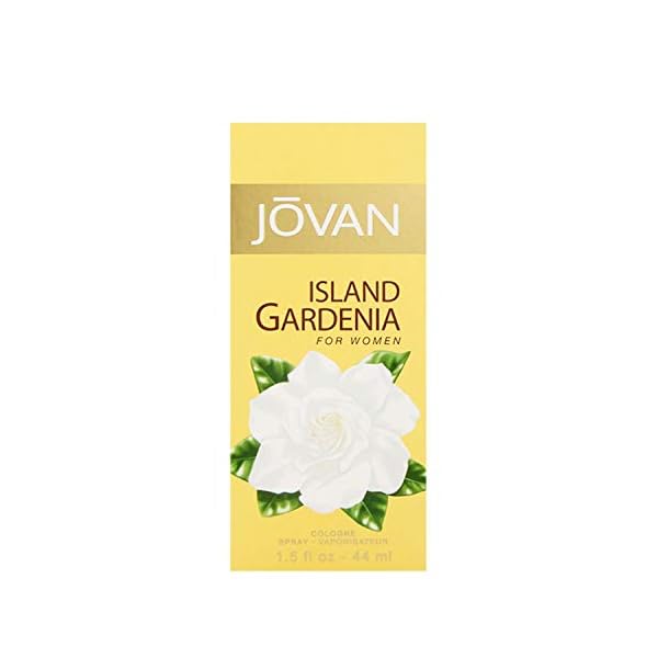 Jovan Island Gardenia Eau de Cologne Spray, Refreshing Women's Perfume, Natural Scent, Vegan Formula, 1.5oz