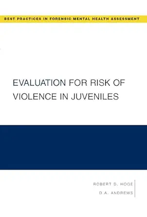 Evaluation for Risk of Violence in Juveniles Evaluation for Risk of Violence in Juveniles book cover