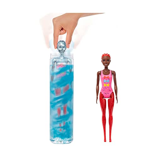 Barbie Color Reveal Paillettes! Coffret Coiffures, poupée avec 25 éléments Surprises Dont 10 Accessoires pour Ses Cheveux, Jouet pour Enfant, HBG40