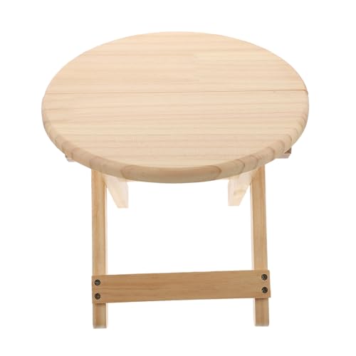 ノーブランド品 実木製折りたたみスツール 用踏み台 家用多目的フットスツール 非滑り設計 軽量で持ち運び簡単 リビング玄関寝室対応